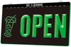 LS2955 Beer Drink Coffee Bar Open 3D Gravure LED Light Sign Wholesale Retail