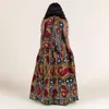 Fashion 2020 Ärmlös Afrikansk Klänningar För Kvinnor Sexig Dashiki Print Long Robe Halter Ladies Ankara Africaine Plus Storlekskläder LJ200826