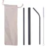 2021 Stainless Steel Straw Sets Colorful Drinking Straws with Brush Reusable Metal Straw Barware Cup Tumblers Accessories Supplies