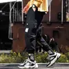 Pantaloni cargo da uomo Harajuku Primavera Autunno Lunghezza caviglia Coreano Streetwear Coulisse Pantaloni Hip Hop Harem Pantaloni sportivi casual G220224
