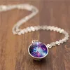 Univers à double face étoile Cloud Glass Cabochon Collier Temps Gemstone Pendentif Women Girls Fashion Bijoux Will and Sandy