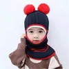 Yeni Yüz koruması çocuk şapka sonbahar ve kış 1-3-5 yaşında rüzgar geçirmez eşarp kulak koruyucu erkek ve kız şapka neutralGXY014 peluş