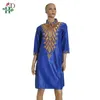 HD dashiki robes de broderie col montant femmes vêtements robe africaine pour femmes robe d'été matériaux doux dames porte 2020
