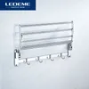 Ledeme rek muur gemonteerd bad dubbele rails houder eenvoudige chromen handdoekrekken lengte 60 cm l809 y200407