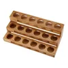 Bamboe 18 Gaten Essentiële Olie Display Houten Stand Rack Parfum Nagellak Opbergvak Aromatherapie Organizer C0116205O