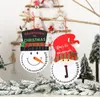 Nya juldekorationer Cartoon Snowman Alarm Clock Non Woven Old People Clock Creative Wall Clock Pendulum DB162