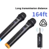 Microphones 2st Wireless inspelning KTV Microphone Treble Bass Channel Handheld Home Mic Player Singing Houdspeaker Karaoke Tal T220916