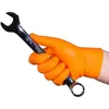 Black Nitrile Gloves Diamond Grip Mechanic Rubber Synthetic Glove For Safety Working Orange