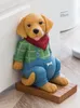 Delikat handmålad dörr stoppar hartset Animal Cute Rabiit Cat Dog Door Stopper Creative Cartoon Door Stop Home Decor Accessories 201013