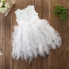 Baby Girls Tutu Lace Dress Barn Ärmlös Vest Princess Dresses Sommar Boutique Kids Kläder 237 J2