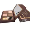 W magazynie Zestaw konturowy Cocoa Highlightery Palette Nude Color Cosmetics Face Concealer Makeup Czekoladowy Eyeshadow z Contour Buki Szczotki