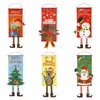 2020 Julhängande flaggor Lovely Merry Ornaments Dekorationer Hem Nyår Porch Shop Mall Sign Xmas Dörrdekor hängande flaggor VT1826