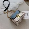 Ladies splicing collision color design shoulder bag versatile fashion inclined cross bag portable square temperament handbag297D