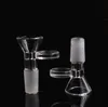 DHL 14mm 18mm Male Glass Bowl Pieces Hookah 3 Styles Handle Round Funnel Joint Filter Adaptor Smoking Tube For Water Bong Dab Rigs