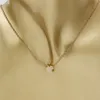 3 couleurs chaud Hip-hop Chic licorne pendentif collier bohème mode femmes en acier inoxydable colliers mince collier
