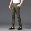 Jeywood Brand Summer Plaid Pants Men Cotton Notal Works Black Wine Wine Red Fashion Slim Fit Thin Luxury Prouts Male 30-38 Y220308