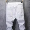 Skinny Jeans Men Solid White Mens Jeans Brand Stretch Casual Men Fashioins denim broek Casual Yong Boy Studenten broek Maat 42 201123