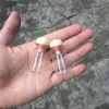 7ml Clear Glass Vials With Wood Cap Stopper Gift Bottles Jars Decoration Craft Wedding Diy 100pcs
