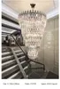 Postmodern lumière luxe Hall lustre haut de gamme Duplex escalier Long lustre nouvelle Villa cristal