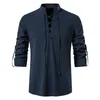 Nieuwe Elastische Heren T-Shirt Mode V-hals Lange Mouw Mannen T-shirt Voor Mannelijke Katoenen T-Shirts Man Kleding TShirt Merk tees