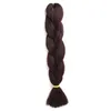 24-calowy pojedynczy kolor świecące do włosów Hurtownie Syntetyczne przedłużanie włosów Twist Jumbo Braiding Kanekalon Włosy 10 sztuk