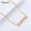 Doremi Crystal Pendant Letters Halsband för kvinnor Anpassade smycken Anpassade namn Halsband Nummer Personligt Zirconia Pendant3895365