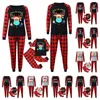 Familie Matching 2020 2021 Maske Weihnachtspyjama Set Buffalo Plaid zweiteilige Outfits Kinder PJM Bluse+Hosen Nachtkleidung Nachtwäsche E110301