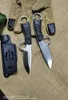 Theone Knuckles Fixed Blade Faca Garra Karambit DC53 Facas táticas ao ar livre, acampamento de sobrevivência, coleção Caça facas EDC Tools