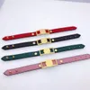 Unisex Bracelet Fashion Belt Bracelets Clover Stone Jewelry for Man Woman Adjustable 12 Color with BOX