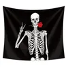 fashion skull tapestry polyester wall hanging Hallowmas decoration printing tablecloth yoga mat beach towel party bar backdrop GWC1870038