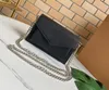 Black Mylockme Chain Bag Mini My Lockme Crossbody Bags 63471 Women Shoulder Clutches High Quality Chains Wallets Genuine Leather Purses 19cm