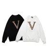 Men Women Letter Embroidered Sweatsuit Plus Velvet Padded Hoodies Casual Sweatshirt Pullover Sweater