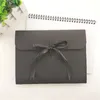 Fashion 24*18*0.7cm White Brown Bow Envelope Kraft Paper Pocket Bag Kerchief Handkerchief Silk Scarf Packing Boxes Envelope Box