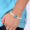 Bracelets de perles de tortue de mer pour hommes et femmes, pierre de lave classique, œil de tigre, Turquoise, Bracelet d'amitié élastique, bijoux de plage