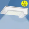 72led lâmpada de parede solar concisa solar solar luz solar luz de rua ao ar livre jardim pátio impermeável movimento sensor de movimento iluminação