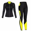 New Winter Mulheres Thermal Underwear Sets Elastic Neoprene Long Johns Girl Fitness Sauna Respirável Thermo Underwear Suits 201027