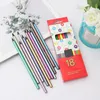 12Pcs Metallic Non-Toxic Colored Pencils+6 Fluorescent Color Pencils for Drawing Sketch Y200709