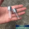 10ml Glass Bottles Screw Cap Silver Aluminium Lid Empty Glass Jars Vials Bottles Sealing up Mason Jars 10ml 100pcs