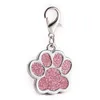 Cat Collars Metal pet tag zinc alloy identity card flash powder footprint lettering