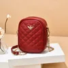 Trendy New Classic Style Color Diamond Chain Camera Evening Bag Fashionable Solid Shoulder Crossbody Small Square Bags