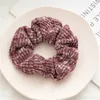 امرأة الشتاء منقوشة العلاقات الشعر الفتيات scrunchies النساء اكسسوارات الشعر أغطية الرأس مطاطا هيرباند حاملي بونتيل حبل الشعر