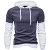 2021 Höst Hooded Sweatshirts Nya Patchwork Casual Män Pullovers Fashion Streetwear Hoodies Personlighetälskare Hooded Sportswear