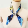 2021 New Twill Bag Handle Scarf Double Sided Print Small Ribbon Hair Band Fashion Girl's Decoration Head Scarf