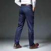 Shan Bao Zimowa Marka Polar Gruby Ciepłe Fit Proste Spodnie Business Casual Men's High Paist Lyocell Classic Spodnie 220122