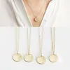 925 zilveren disk ketting gehamerd munt ketting handgemaakte rose gouden choker 10mm hanger collier femme Kolye collares sieraden Q0531