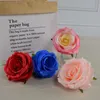 20pcs 10cm artificielle rose fleur têtes de fleur de soie décoratif de la fête de fête de fête de mariage mur de mariage bouquet blanc roses artificielles bouquet