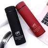 Whole 304 Stainless Steel Water Bottle 500ML Long Bottle Solid Letter Print Mug Vacuum Thermal Insulation Water Cup DBC DH05742857172
