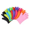 New Silicone BBQ Gloves Anti Slip Heat Resistant Microwave Oven Pot Baking Cooking Kitchen Tool Five Fingers Gloves