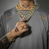 Schwarz 18MM Kaffeebohne voller Miami Curb kubanischen Halskette Charme Legierung Iced Out Kette Halsketten für Männer Rock Hip Hop Schmuck