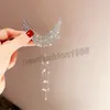 Quaste Kristall Haarnadel Elegante Strass Flügel Haar Clip Silber Kette Fee Ornament Hairgrip Frauen Glänzende Haar Styling Clip